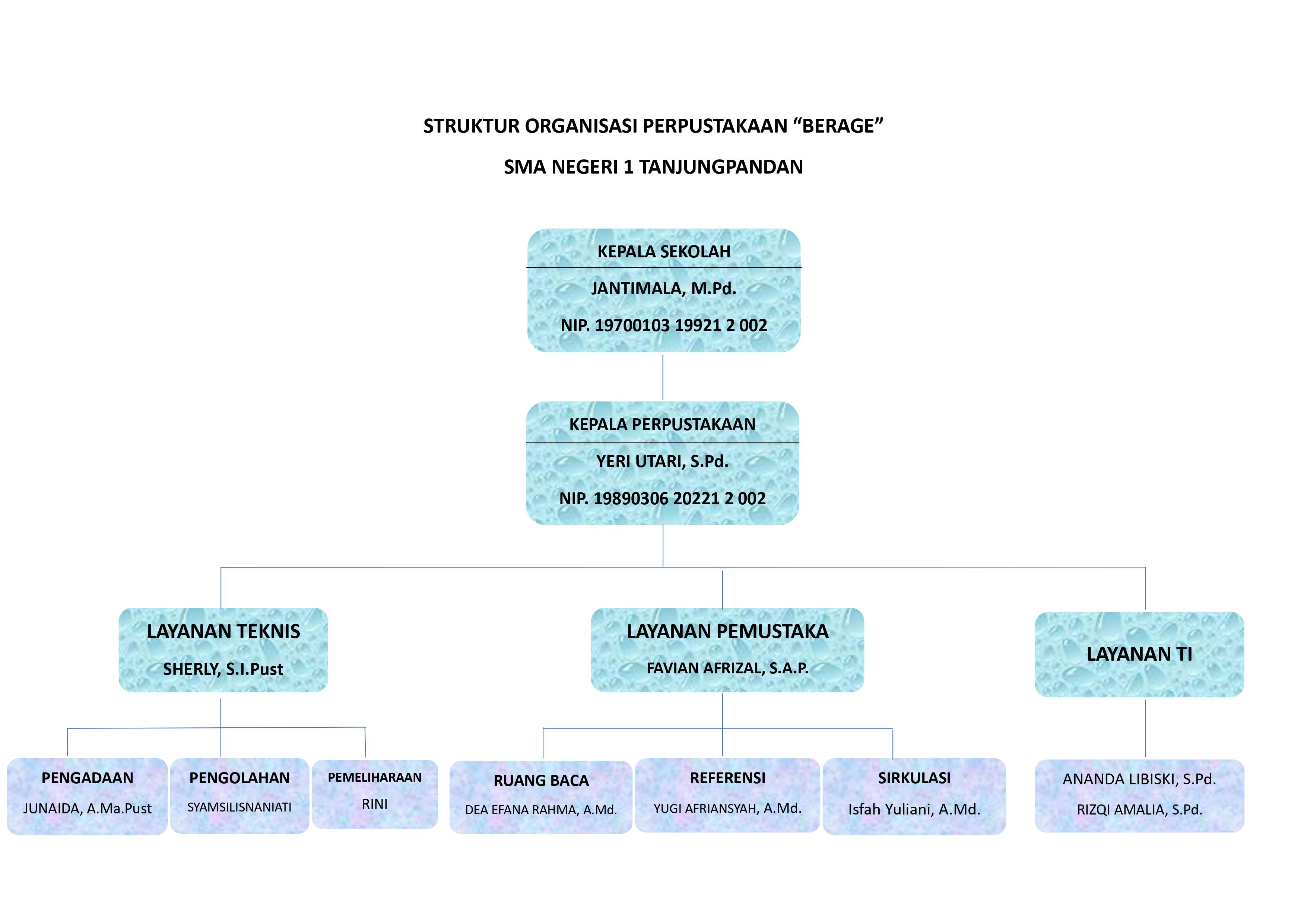 STRUKTUR ORGANISASI PERPUSTAKAAN BERAGE